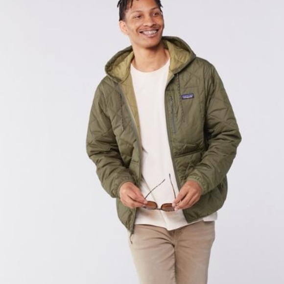 Patagonia Diamond Quilted Insulated Bomber Hoodie - Men's topsoil brown - Picture 6 of 7